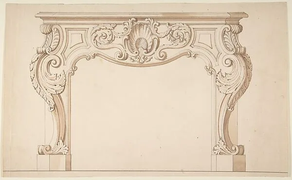 Drawing for chimney-piece — Delorme