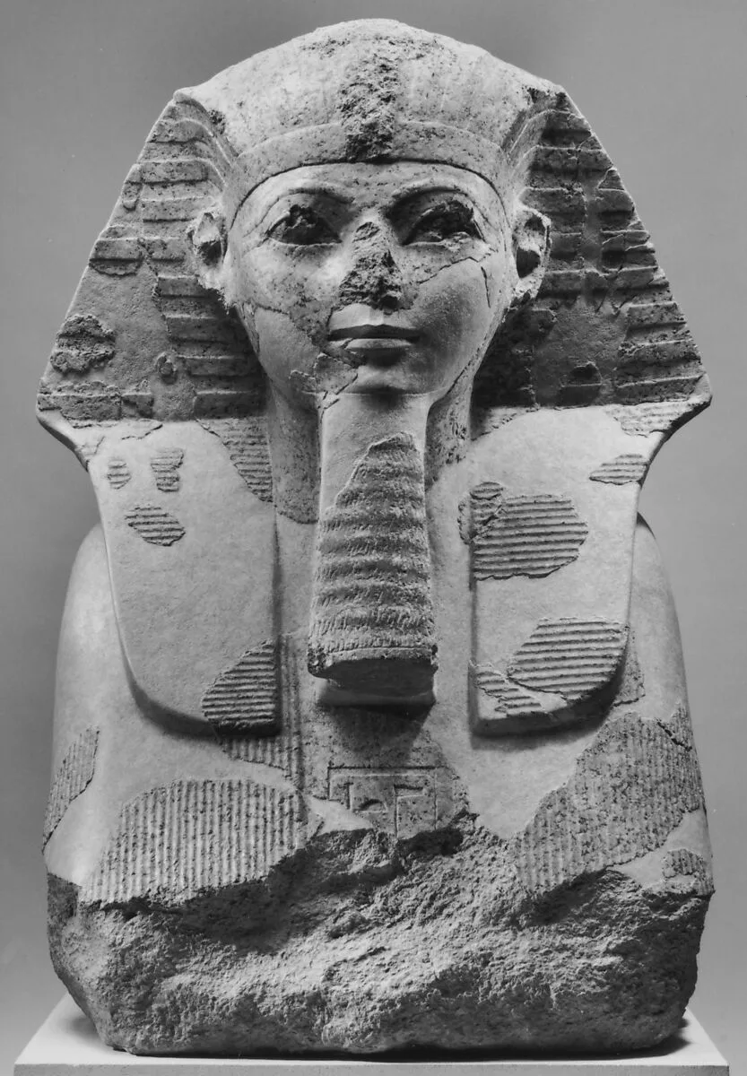 Head and Shoulders of a Sphinx of Hatshepsut — Unknown