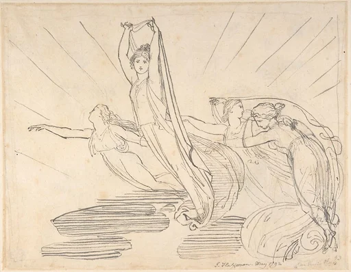 Morning: Pope's Odyssey, Book 12 (recto); Study for the final drawing (verso)