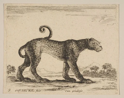 Plate 9: Leopard, from "Various animals" (Diversi animali)