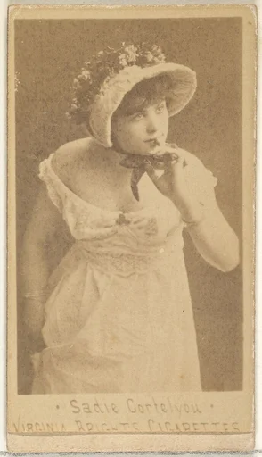 Sadie Cortelyou, from the Actors and Actresses series (N45, Type 1) for Virginia Brights Cigarettes