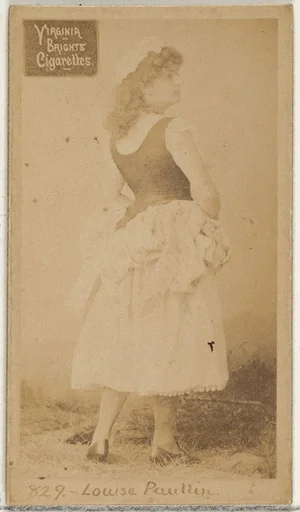 Card 829, Louise Paullin, from the Actors and Actresses series (N45, Type 2) for Virginia Brights Cigarettes