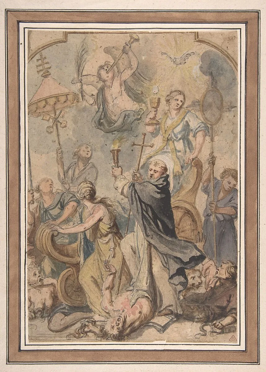 An Allegory of the Triumph over Heresy, with St. Domenic to the Fore — Abraham van Diepenbeeck