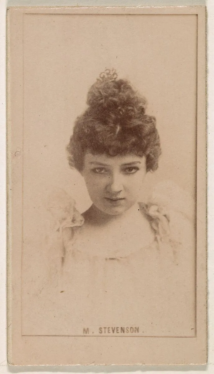 M. Stevenson, from the Actresses series (N245) issued by Kinney Brothers to promote Sweet Caporal Cigarettes — Kinney Brothers Tobacco Company