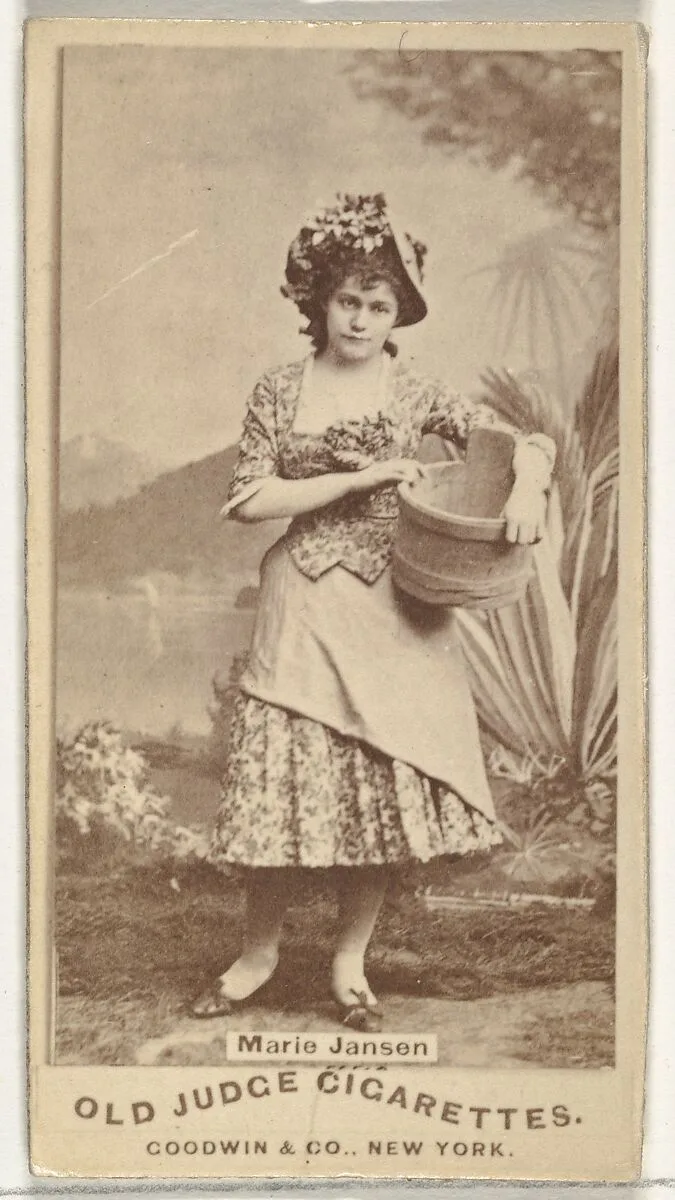 Marie Jansen, from the Actors and Actresses series (N171) for Old Judge Cigarettes — Goodwin & Company