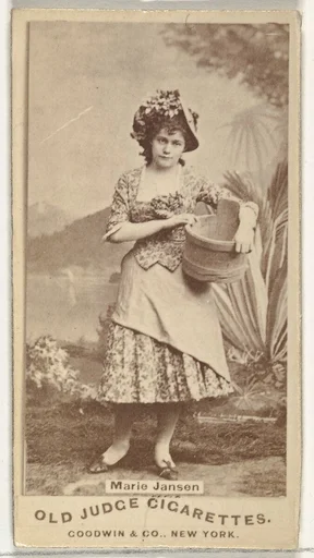 Marie Jansen, from the Actors and Actresses series (N171) for Old Judge Cigarettes
