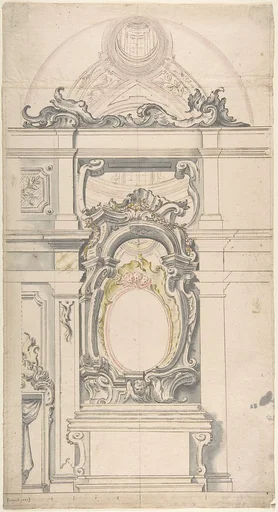Design for an Altar With a Vaulted Chapel Behind