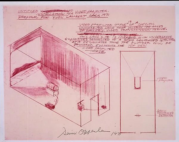 Untitled Installation for Video Projector — Dennis Oppenheim