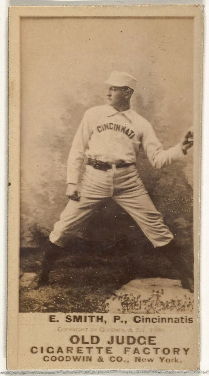 Elmer Ellsworth "Mike" Smith, Pitcher, Cincinnati, from the Old Judge series (N172) for Old Judge Cigarettes — Goodwin & Company