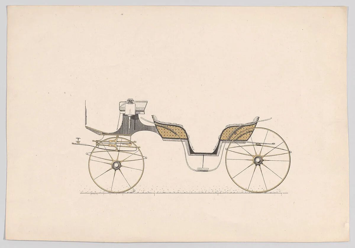 Design for Vis-a-Vis Carriage — Anonymous, French, 19th century