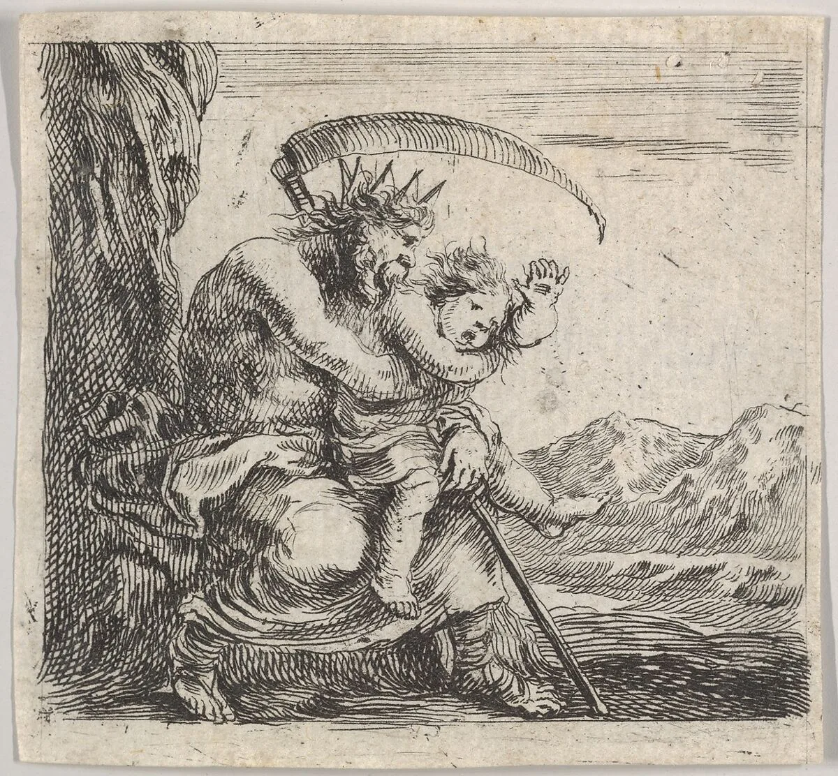 Saturn, from 'Game of Mythology' (Jeu de la Mythologie) — Stefano della Bella