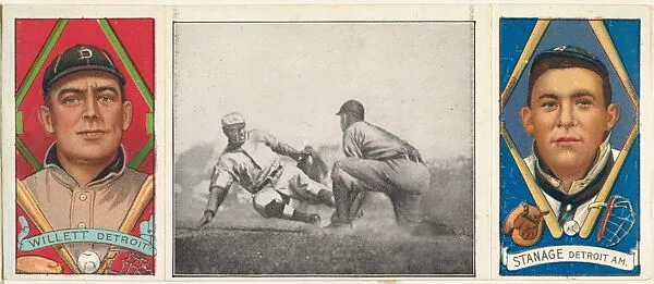 "Moriarity Spiked," with Oscar Stanage and Edgar Willett, from the series Hassan Triple Folders (T202) — Hassan Cigarettes