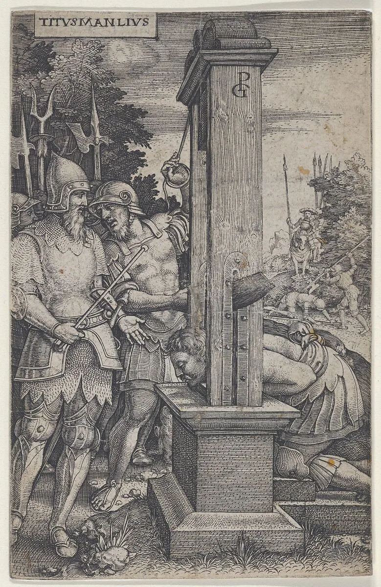 Titus Manlius, from "Roman Heroes" — Georg Pencz