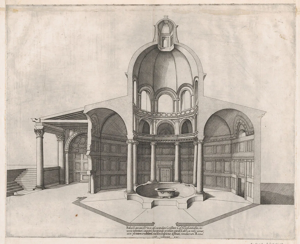 Speculum Romanae Magnificentiae: Interior of the Lateran — Nicolas Beatrizet|Antonio Lafreri
