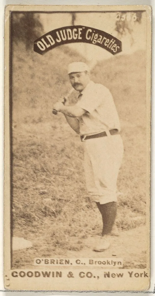 O'Brien, Catcher, Brooklyn, from the Old Judge series (N172) for Old Judge Cigarettes — Goodwin & Company