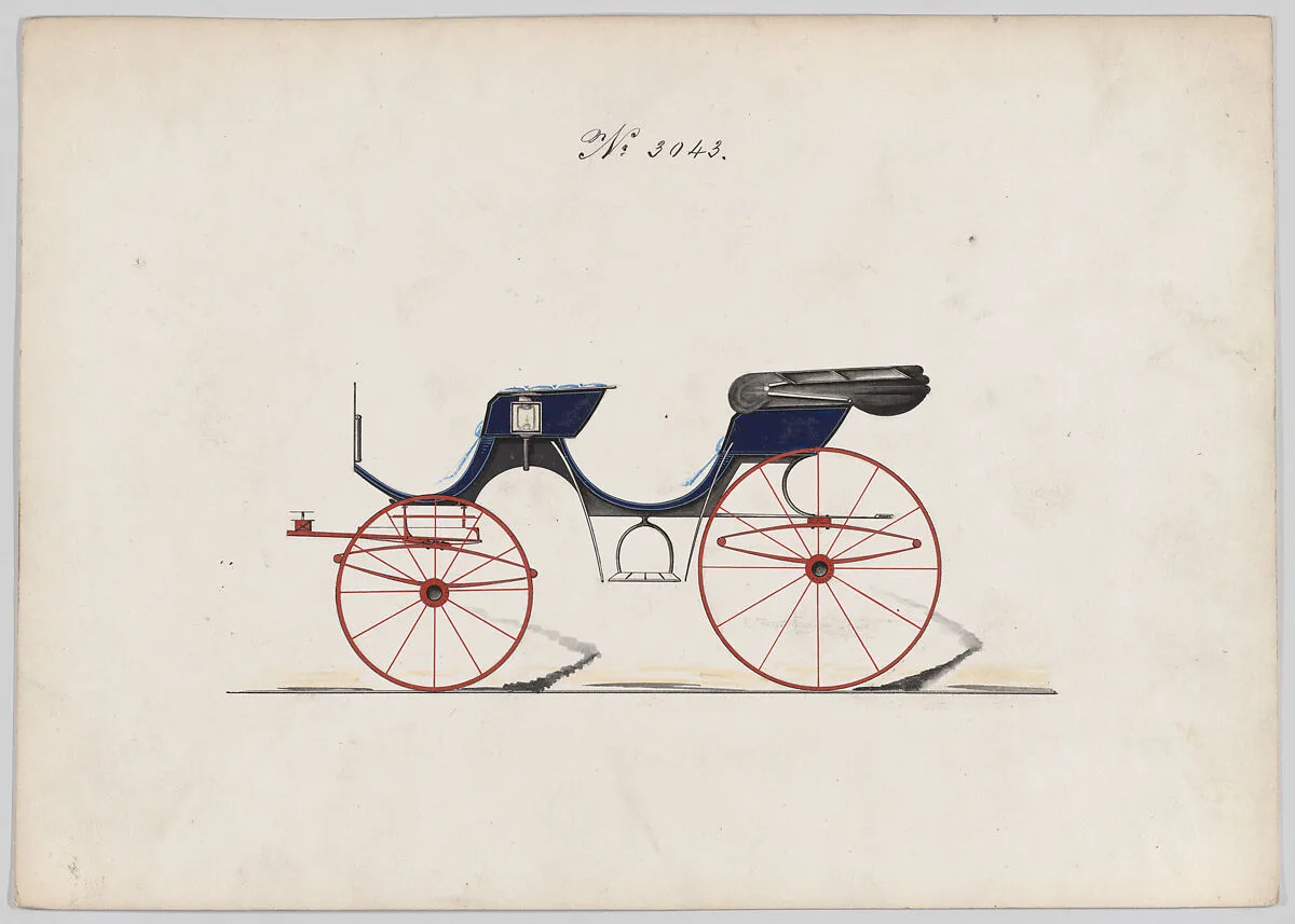 Design for 2 seat Phaeton, no. 3043 — Brewster & Co.