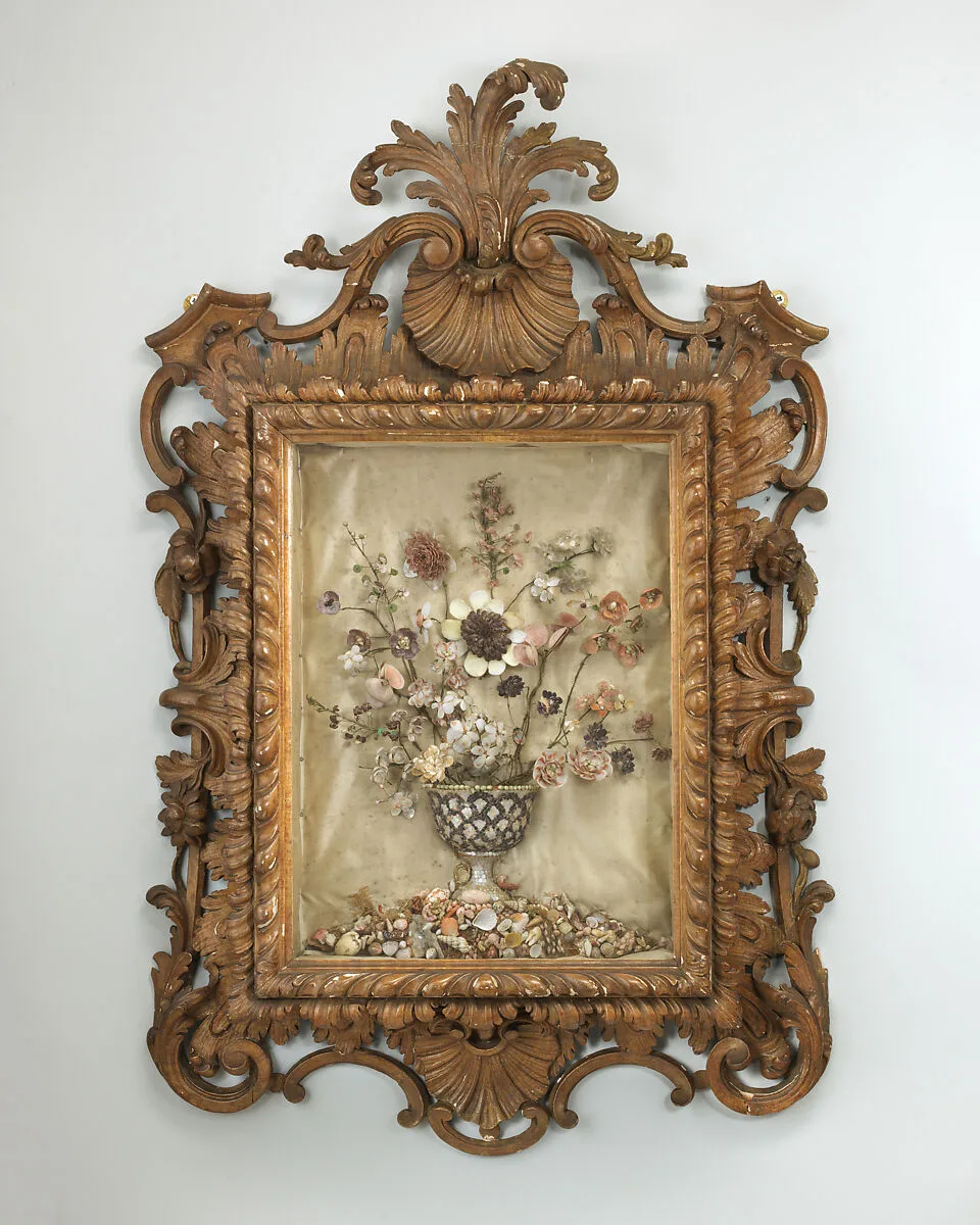 Pair of framed shellworks — Unknown
