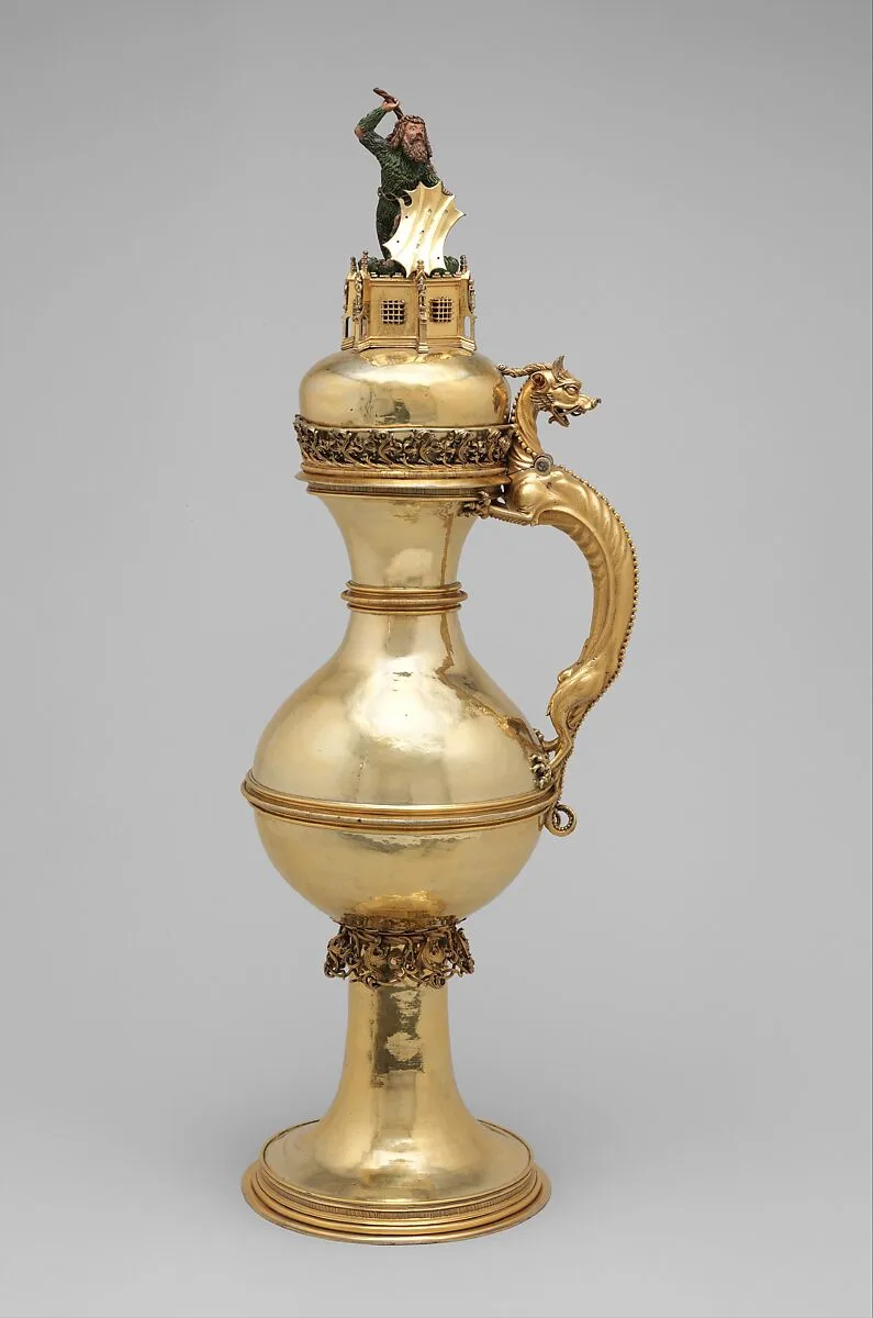Ewer with Wild Man Finial — Unknown