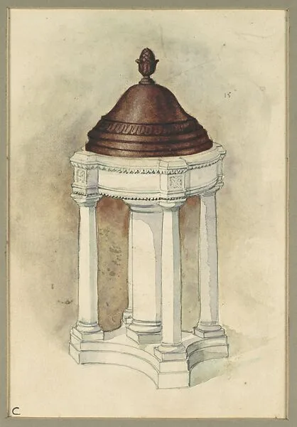 Design for Baptismal font — Louis C. Tiffany|Tiffany Studios