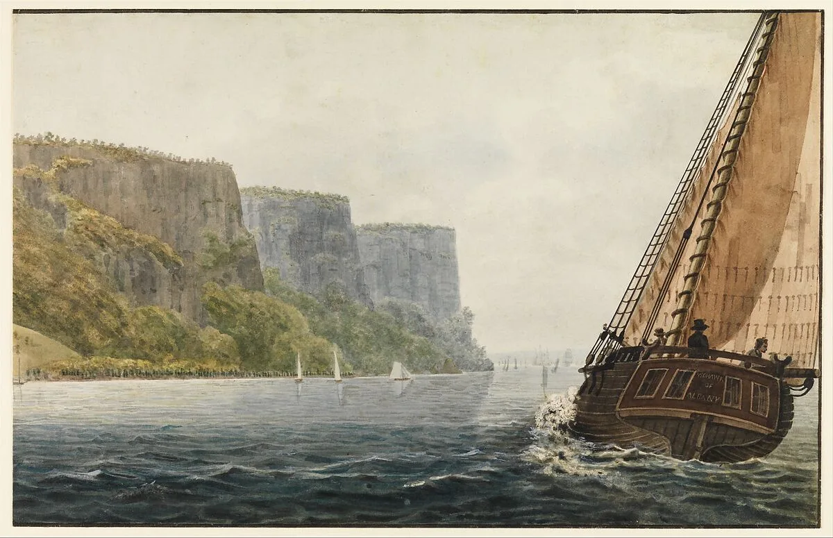 The Packet "Mohawk of Albany" Passing the Palisades — Pavel Petrovich Svinin