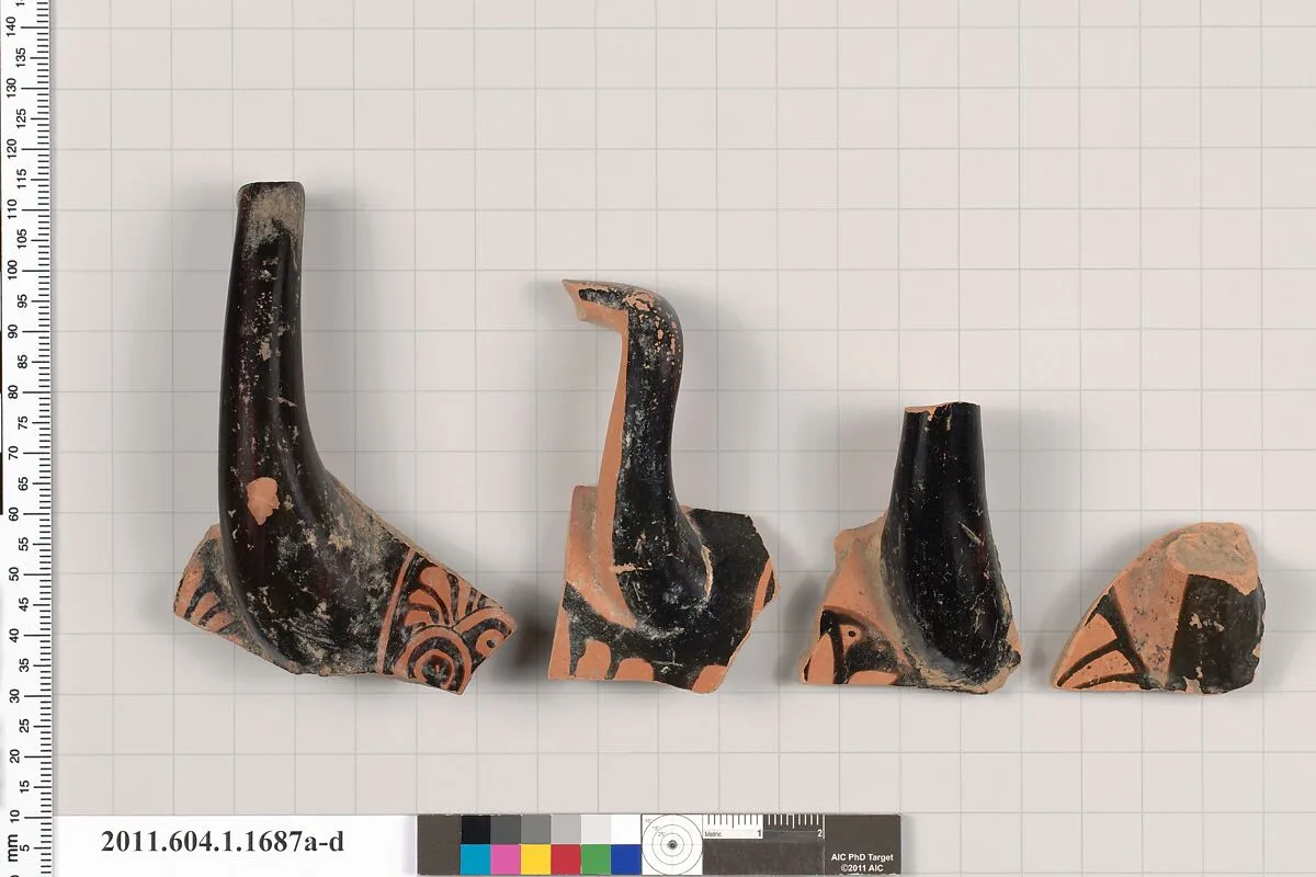 Terracotta fragments of kylikes (drinking cups) — Unknown