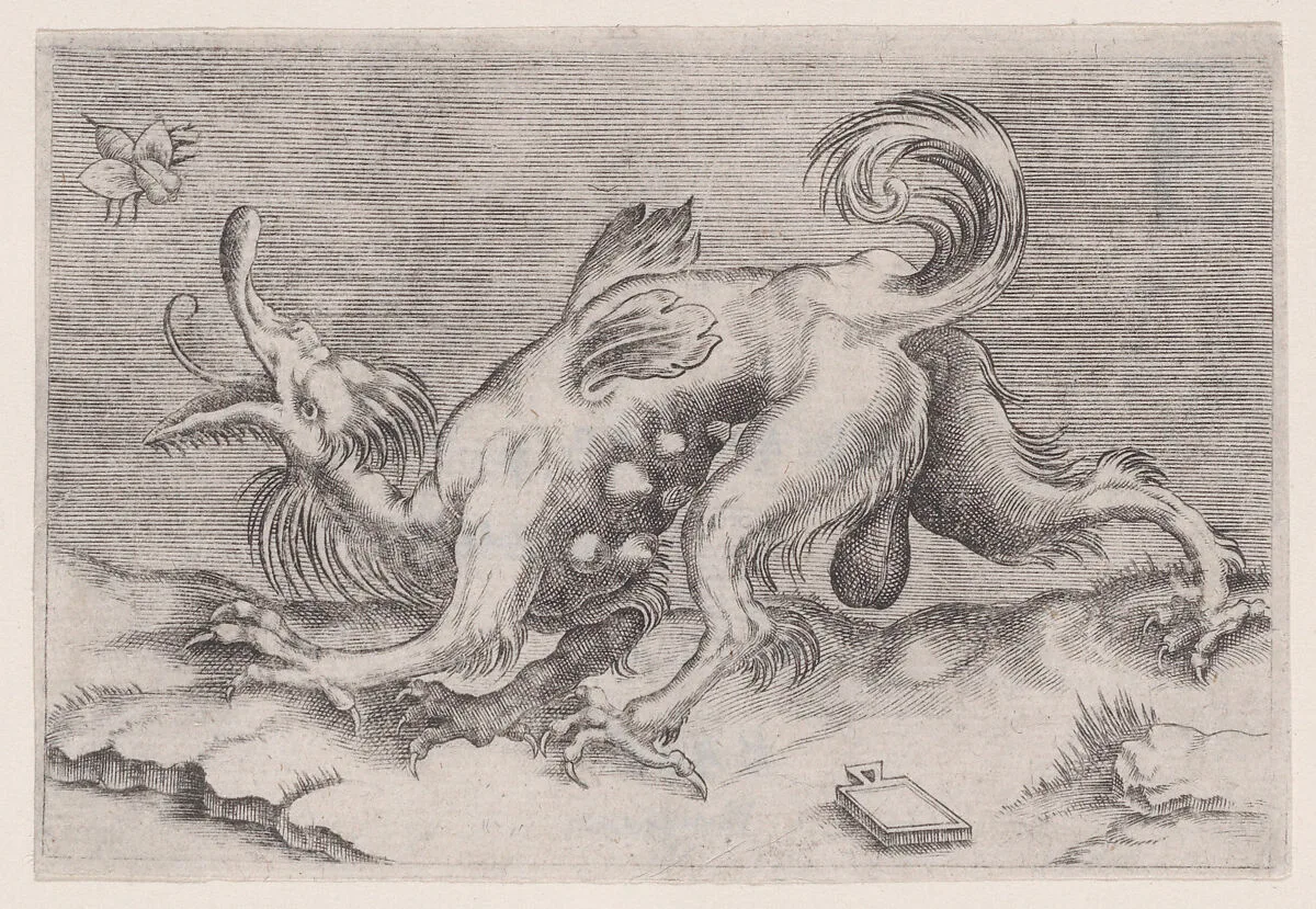 The Dragon and the Bee — Agostino Veneziano (Agostino dei Musi)