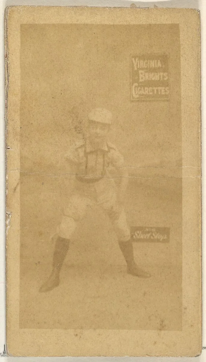 Shortstop, from the Girl Baseball Players series (N48, Type 2) for Virginia Brights Cigarettes — Allen & Ginter