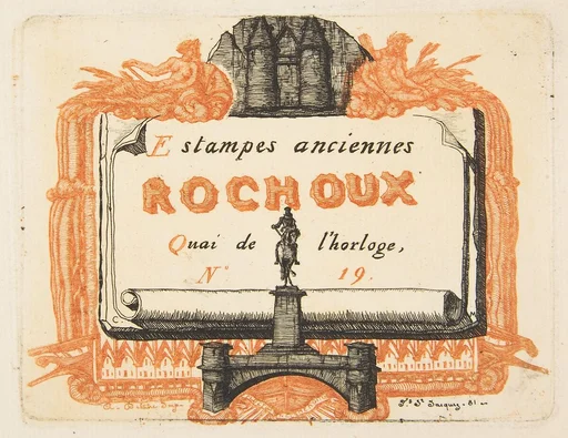 Address-card of the printseller, Rochoux