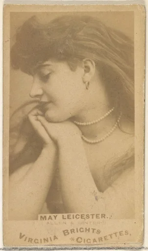 May Leicester, from the Actors and Actresses series (N45, Type 1) for Virginia Brights Cigarettes