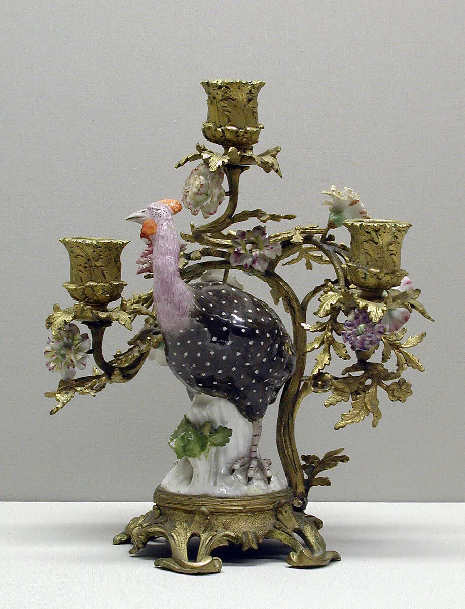 Candelabra with Meissen bird (one of a pair) — Meissen Manufactory