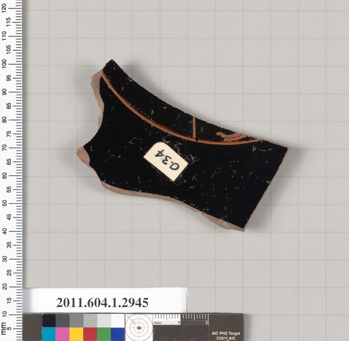 Terracotta fragment of a kylix (drinking cup) — Unknown