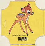 Bambi, from the Disney Cartoon Characters bread end labels series (D290-6) — Walt Disney Productions