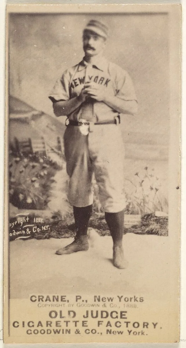 Ed Crane, Pitcher, New York, from the Old Judge series (N172) for Old Judge Cigarettes — Goodwin & Company