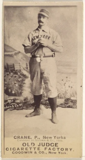 Ed Crane, Pitcher, New York, from the Old Judge series (N172) for Old Judge Cigarettes
