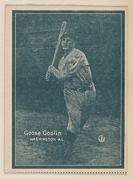 Goose Goslin, Washington A.L. from the Baseball trade card series (W517) — Unknown