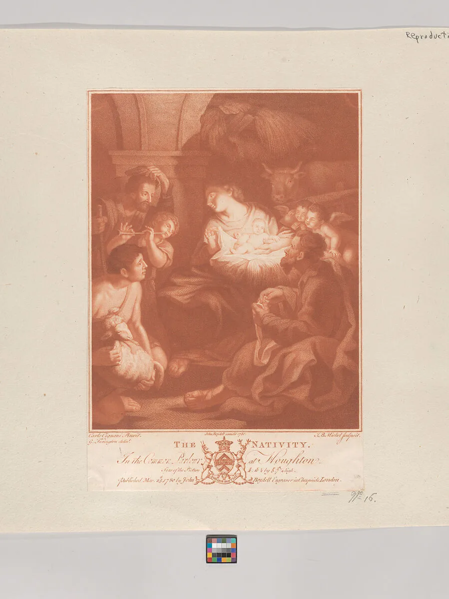 The Nativity — Jean-Baptiste Michel|George Farington|John Boydell|Carlo Cignani