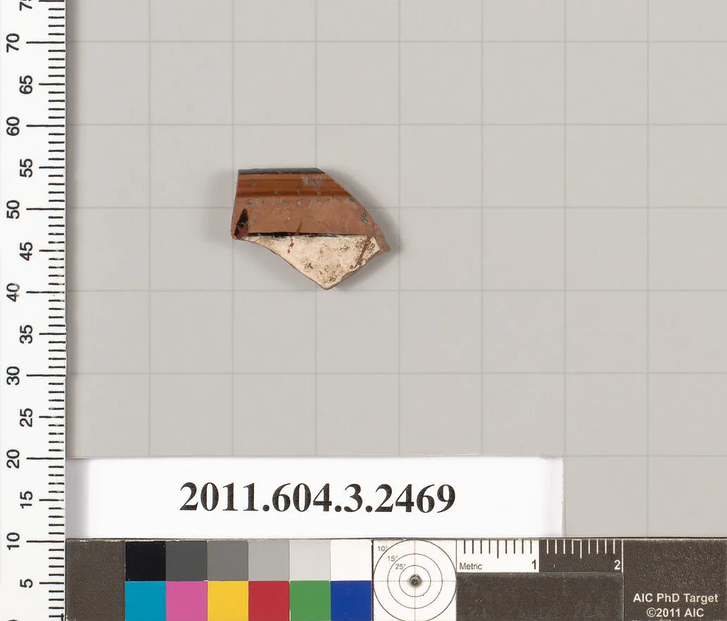 Terracotta rim fragment of a kylix: eye-cup (drinking cup) — Unknown