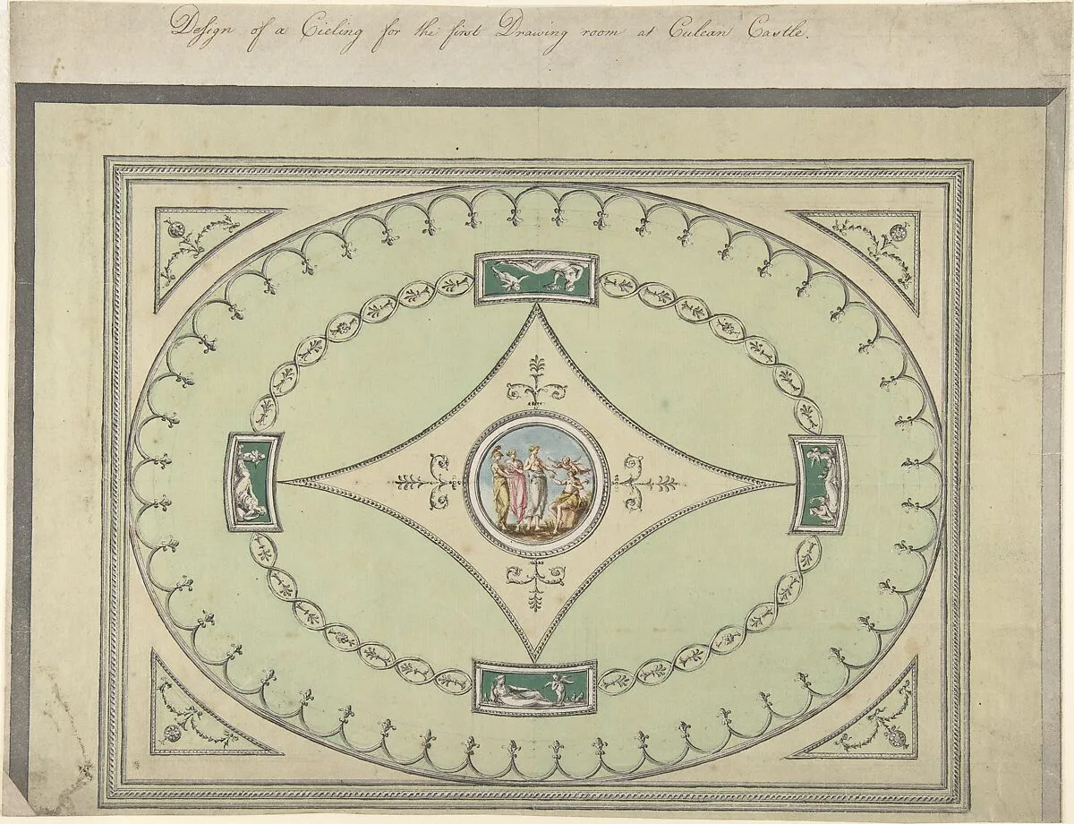 Design for a Ceiling for the First Drawing Room at Culzean Castle, Ayrshire — Robert Adam