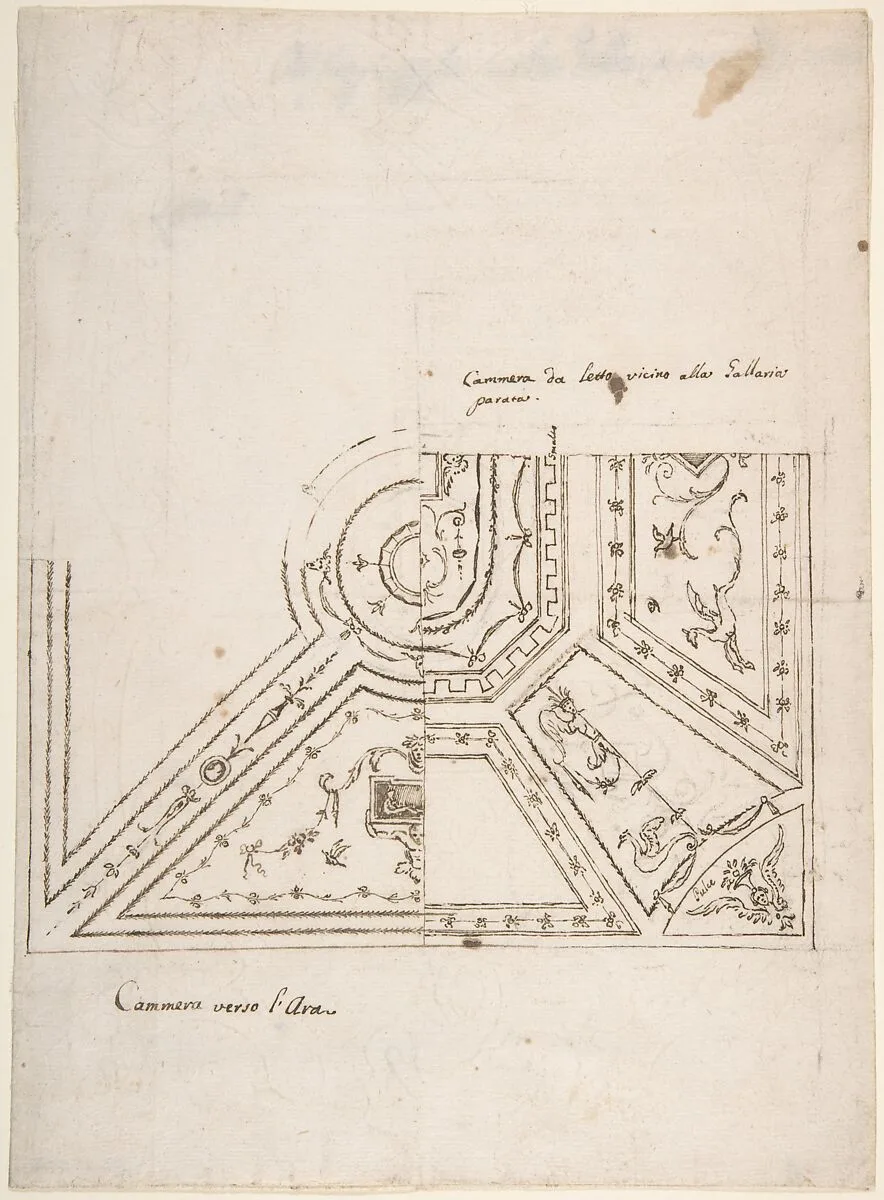 Two Arabesque Designs for Ceilings — Anonymous, Italian, Bolognese 18th century artist