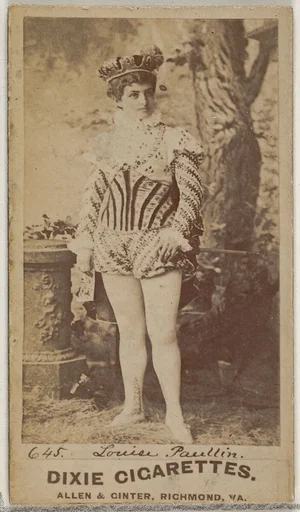 Card 645, Louise Paullin, from the Actors and Actresses series (N45, Type 7) for Dixie Cigarettes