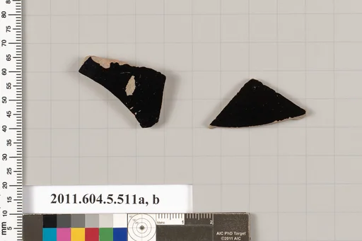 Terracotta fragments of kylikes (drinking cups)
