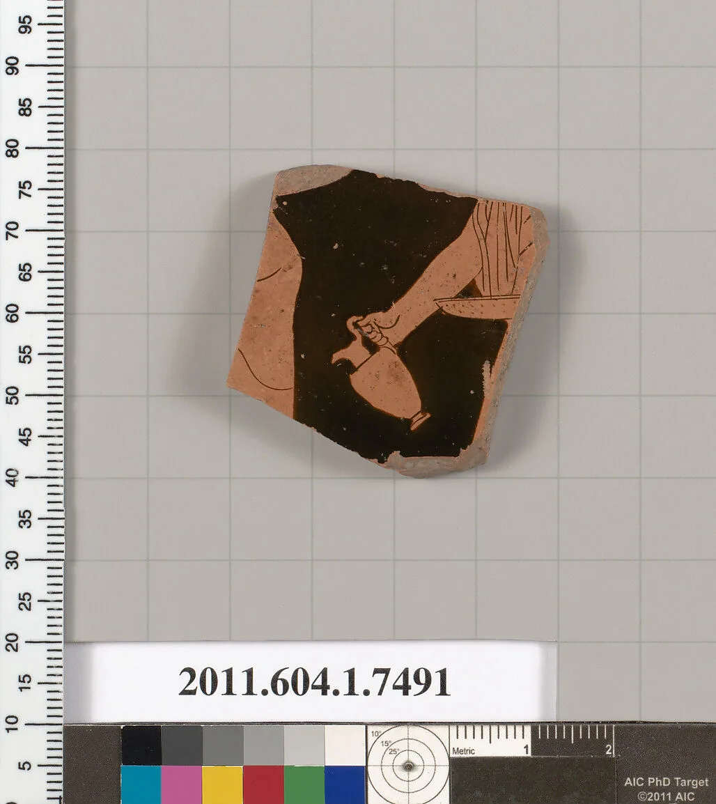Terracotta fragment of a kylix (drinking cup) — Unknown