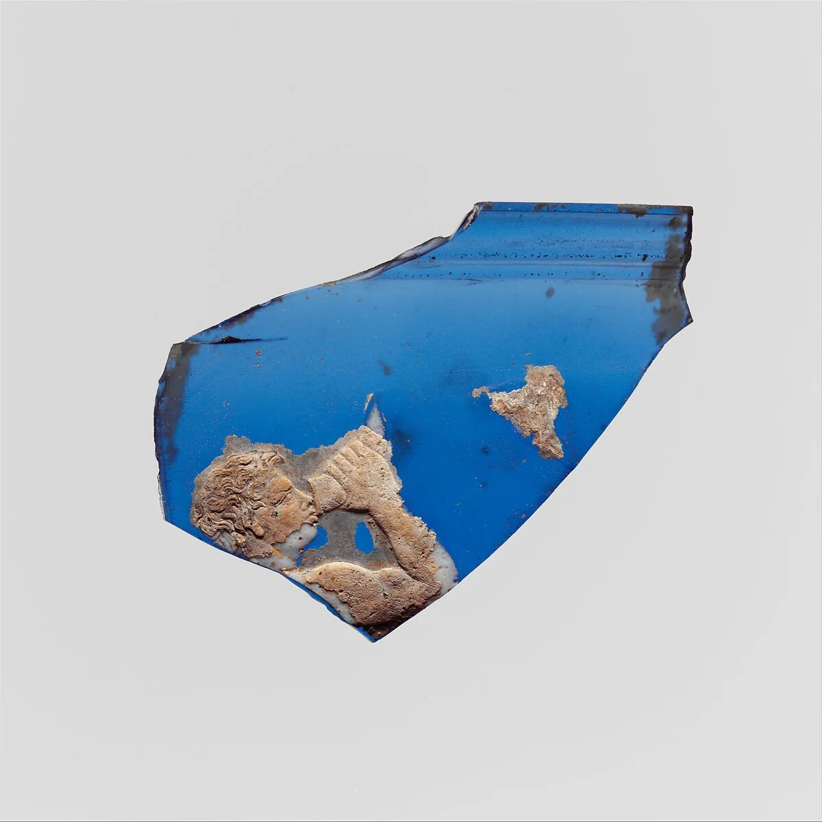 Glass cameo bowl fragment — Unknown