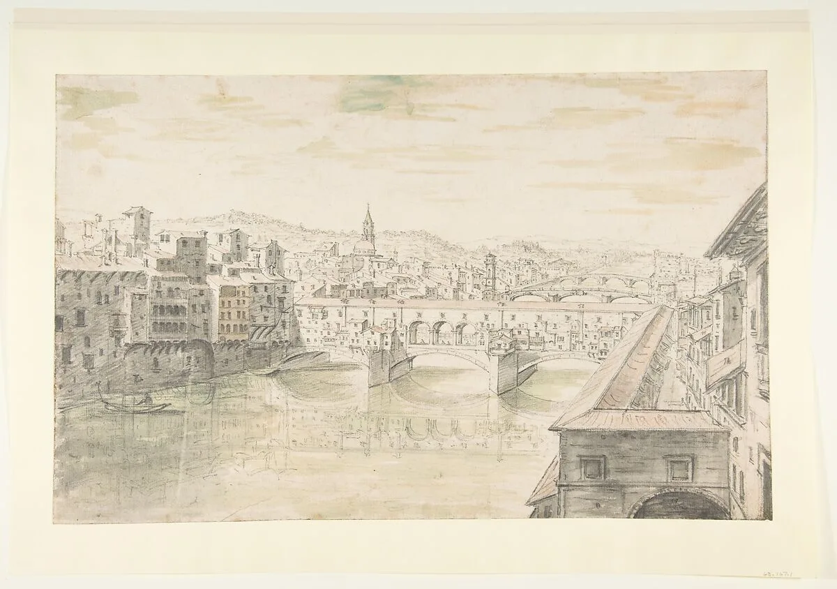 View of the Ponte Vecchio, Florence — Israel Silvestre