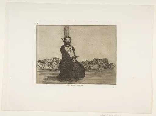 Plate 34 from "The Disasters of War" (Los Desastres de La Guerra): 'On account of a knife' (Por una navaja)