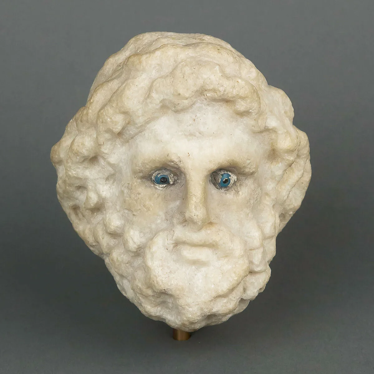Head of a marble statuette of Asklepios — Unknown
