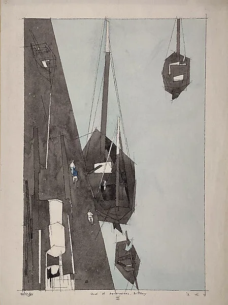 Quai at Douarnenez, Brittany — Lyonel Charles Feininger