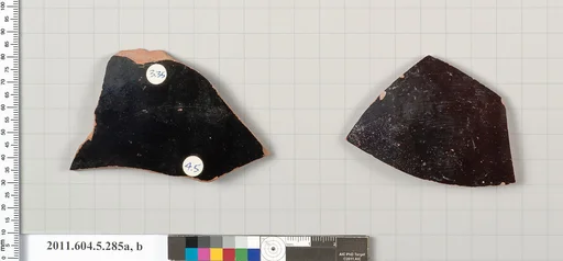 Terracotta fragments of kylikes (drinking cups)