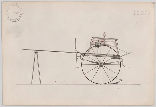 Design for Dog Cart or 2 Wheeler, no. 3103