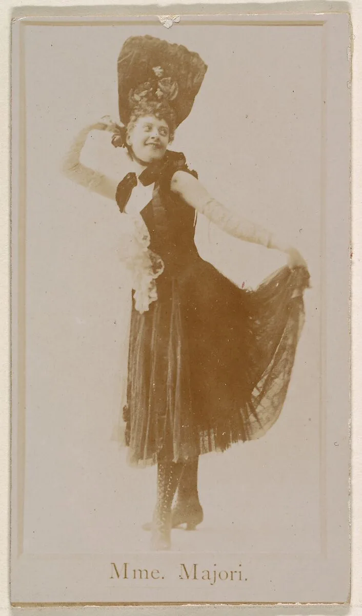 Mme. Majori, from the Actresses series (N245) issued by Kinney Brothers to promote Sweet Caporal Cigarettes — Kinney Brothers Tobacco Company
